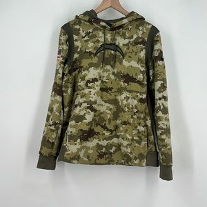 Nike NFL On Field Salute to Service Chargers Camo Fleece Hoodie Size- Large NWT